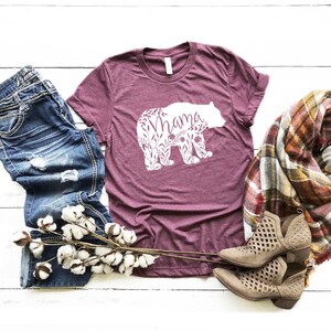 Mama Bär Shirt, floral Mama Bär Shirt, Mama Bär Shirt, Boho Mama Bär T-shirt, Mama Bär t-Shirt, Mama Geschenk, Mama t-Shirt, Shirt für Mama, Mama