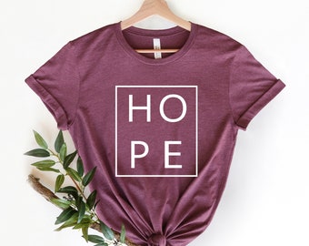 Hope Women t-shirt, Unisex Jersey short sleeve T-shirt , Women T-shirt, Hope T-shirt for her, Square T-shirt, Unisex Sized T-shirt