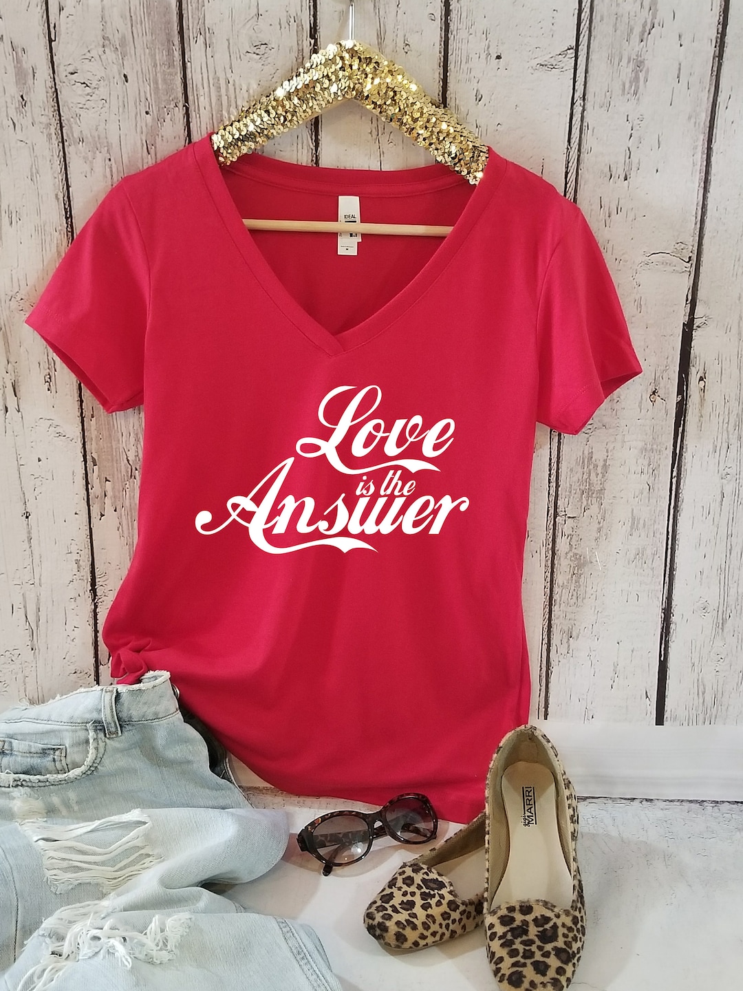 Love is the Answer T-shirt, Love T-shirt, Women's T-shirts, Shirts for Her, Gifts for Moms ...