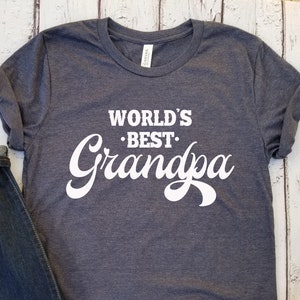 World&#39;s Best Grandpa Shirt, Pop shirt, Baba tshirt, Gift for grandpa, Father&#39;s Day, Papa tee, Best Grandpa tshirt, Papy tshirt, Unisex shirt