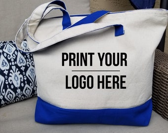 Custom Tote bags, Print your Logo Tote Bag, Personalized Tote Bags, Bridesmaid Gift Bags, Four Favorite Tote, 4 words Tote Bag, Print Tote