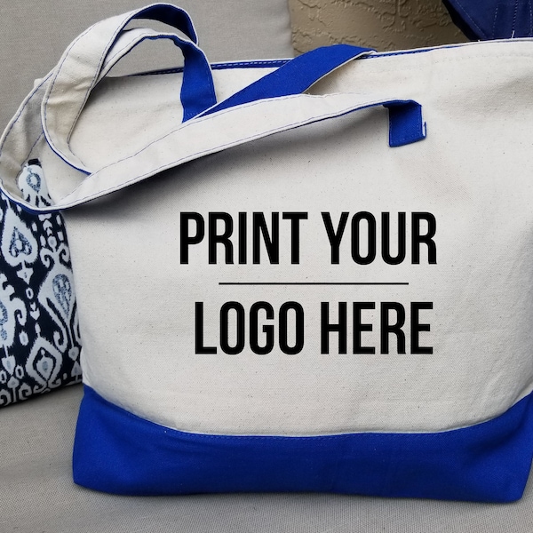 Custom Tote bags, Print your Logo Tote Bag, Personalized Tote Bags, Bridesmaid Gift Bags, Four Favorite Tote, 4 words Tote Bag, Print Tote