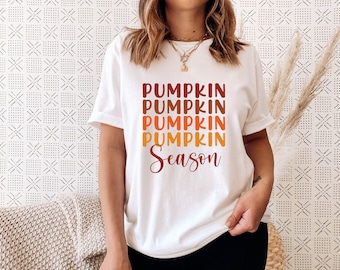 Pumpkin season tshirt, Halloween tshirt, Fall tshirt, Autumn t-shirt, Thanksgiving shirt, Soft TShirt, Cute Fall t-shirt, Pumpkin Shirt