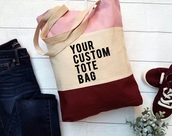 Custom Tote bags, 4 words Tote, Your Favorite Things, Personalized Tote Bags, Things tote, Personalized Business bag, Print Tote Bag