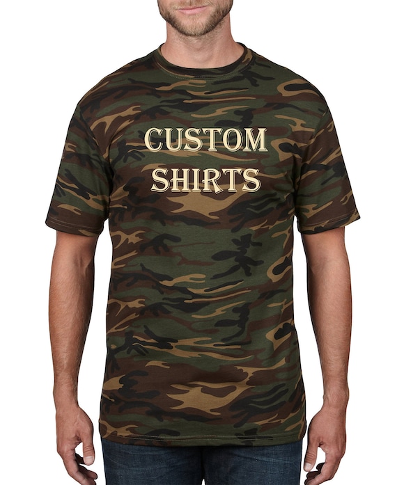 Buy Camouflage Custom Shirt Army Shirt Print Business Logo Shirt Custom Women Shirt Personalized Shirt Custom Tshirt Custom Printed Shirt Online in India Etsy