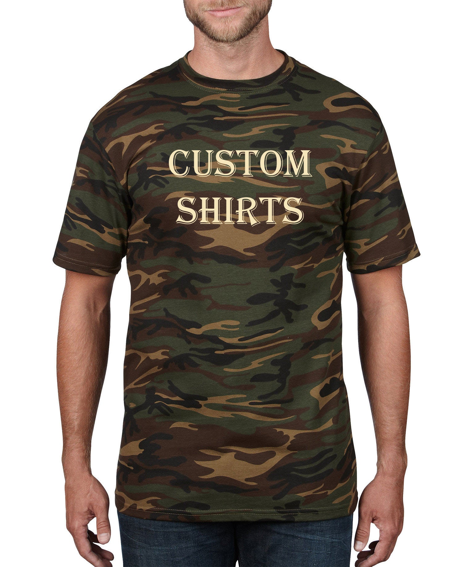 Camouflage t shirt front and back outlet