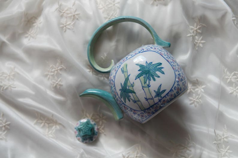Oriental Teapot China Teapot Antique Teapot Bamboo Teapot