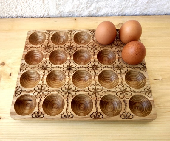 Countertop Egg Holder, Egg Holder, Egg Rack, Original Wood Egg