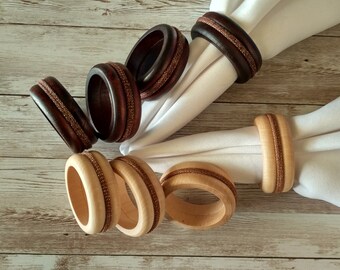 Handcrafted Wooden Napkin Rings with Artistic Decorations: Elevate Your Table Setting, Housewarming gift, Table decoration, Table elegance