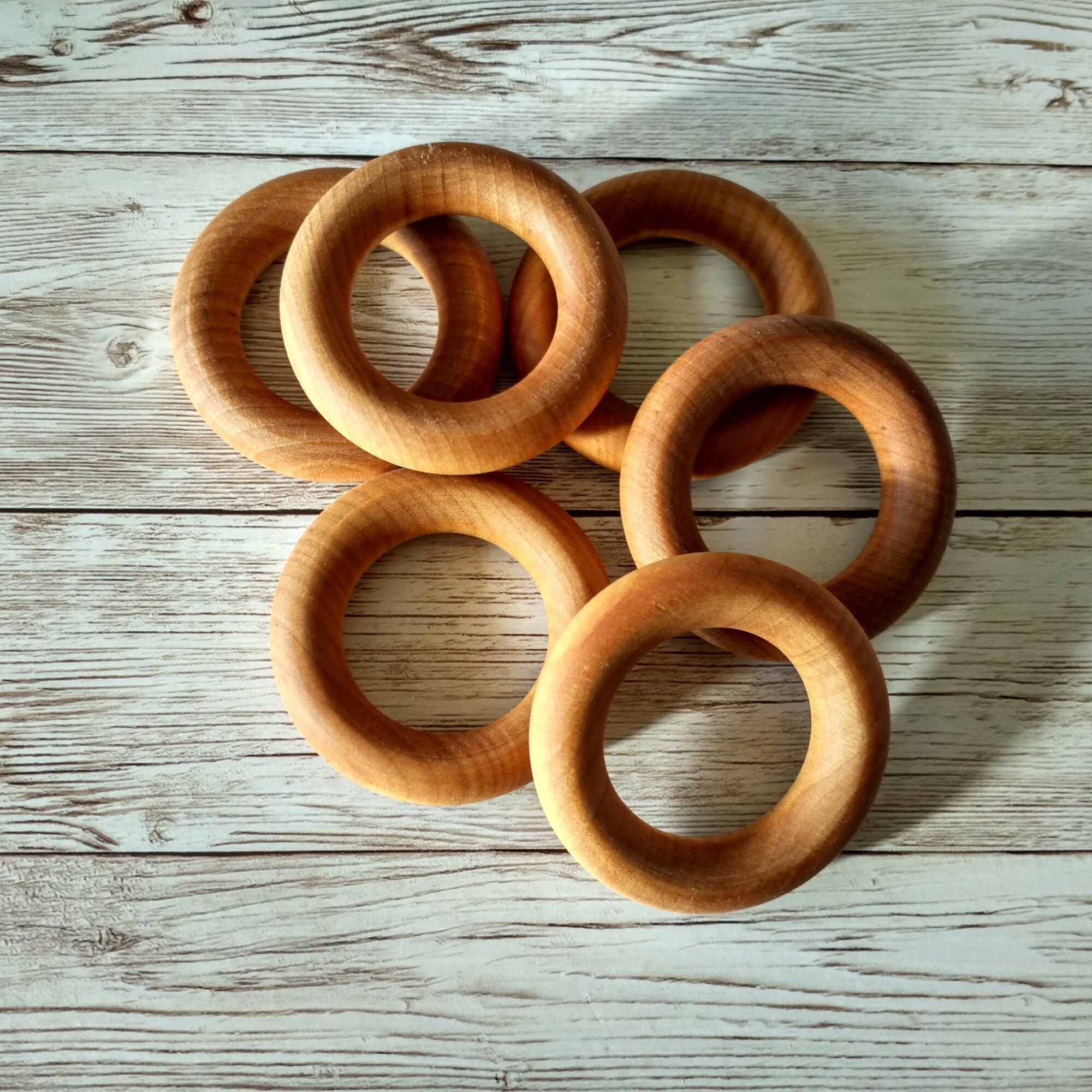 Wooden Napkin Rings. Set of Wooden Napkin Rings. Six Napkin Etsy