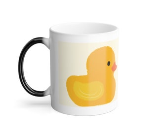 What The Duck Color Chaning Mug, 11oz Duck Yellow Funny Gift What The Duck Ducky Gag Gift Funny Duck