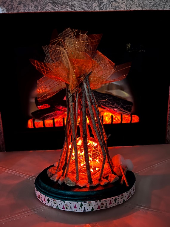 Lagerfeuer-Stimmungslampen-Nachtlicht, Lagerfeuer-Licht, Lagerfeuerlampe, dekoratives Tisch-Lagerfeuerlicht, LED-batteriebetriebenes Lagerfeuer-Lichterkette