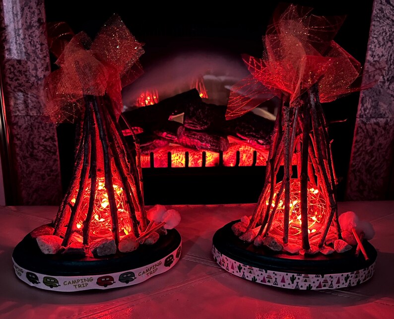 Campfire Nightlight, Campfire Light, Campfire Lamp, Decorative Tabletop