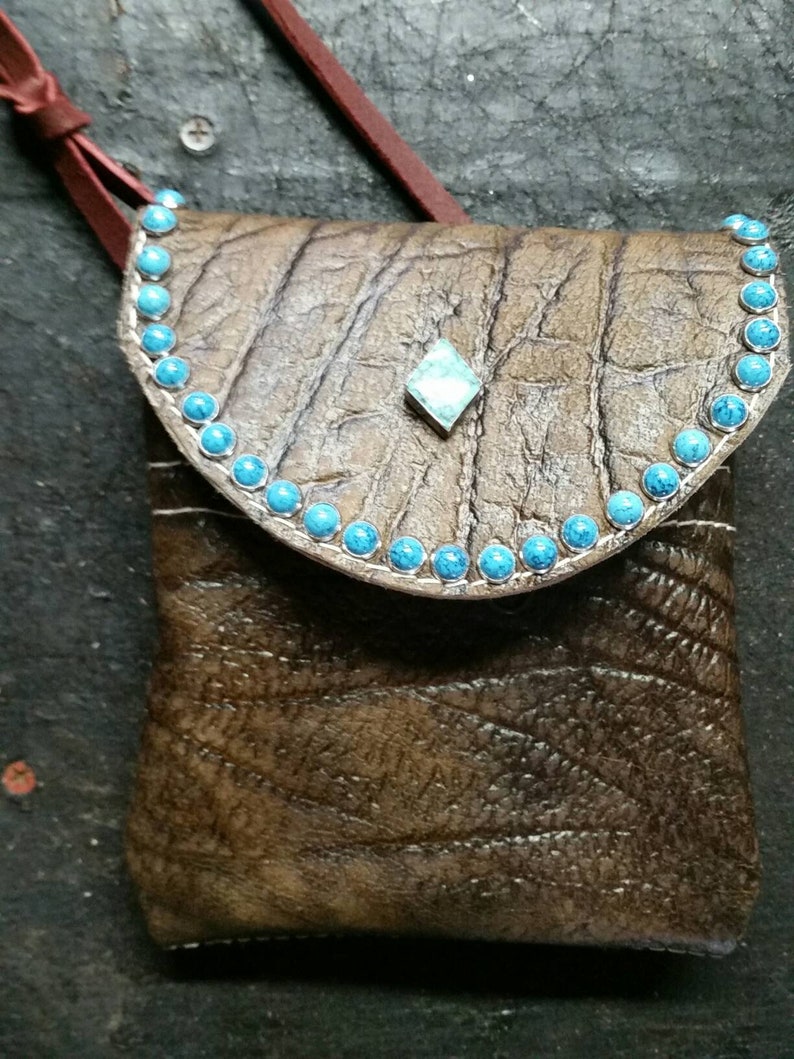 Saddle Purse with Turquoise
