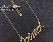 Monaco Necklace Exquisite Jewelry Golden 925 Sterling Silver Inlaid Crystal TOI ET MOI Necklace Adjustable Size