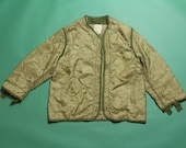 Vintage quilted short jacket U.S. Army M-65 military lining Vintage military liner jacket Olive green jacket MVES18-17