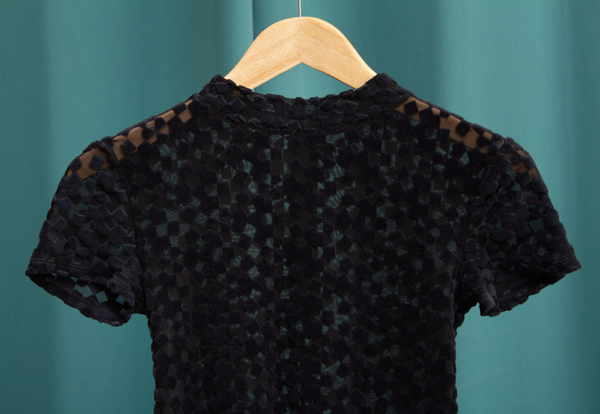 Vintage black transparent crop top | Etsy