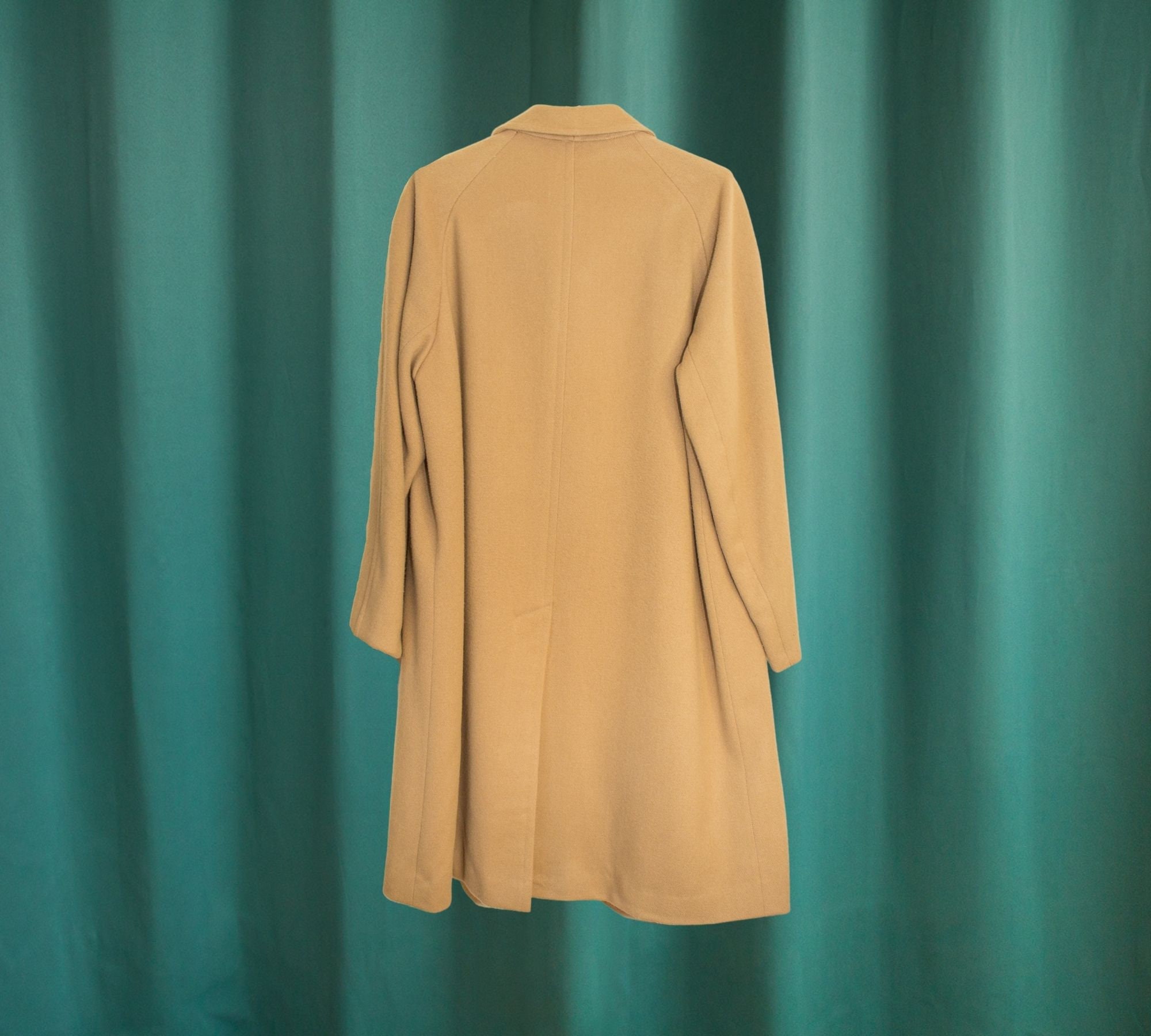 Coat montgomery wool and cashmere vintage 70s camel