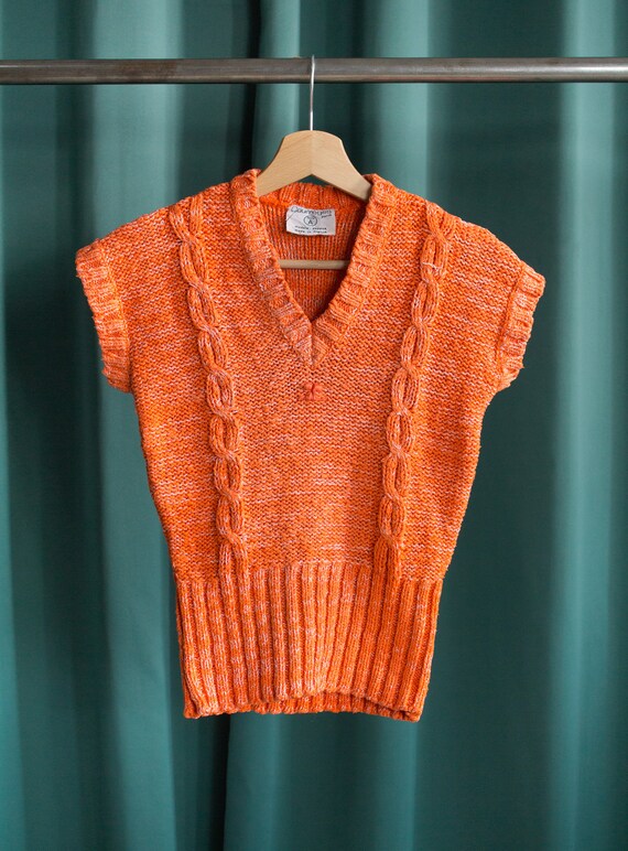 Courrèges / Sleeveless sweater orange Courrèges vi