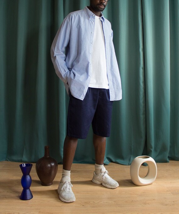 Marithé François Girbaud pleated shorts / Navy blu