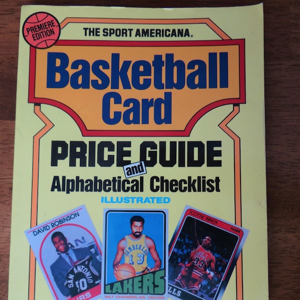 Vintage book 1991 Premiere Edition The Sports Americana Basketball Card Price Guide and Alphabetical Checklist Illustrated
