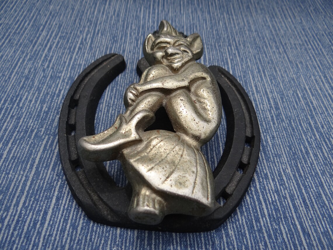 Vintage door knocker leprechaun elf goblin pixie imp gnome Etsy