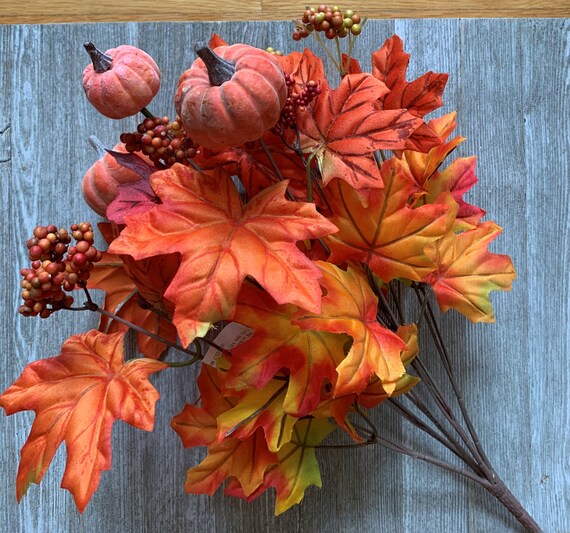 Details about   Autumn Artificial Maple and Pear Embellishing Sprays 