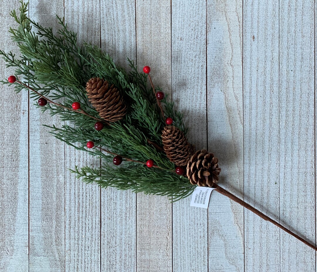 Pine Berry Spray, Pinecone and Berry Spray, Winter Pine and Berry Spray
