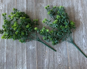 Faux Hops Greenery Bush: Artificial Floral Filler, Two Tone, Artificial Foliage