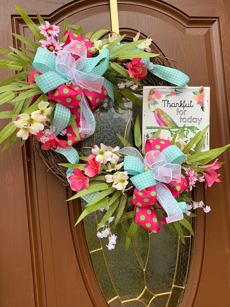 Dogwood Wreathbird Gvine Wreath Bamboo Wreathspring Image 0