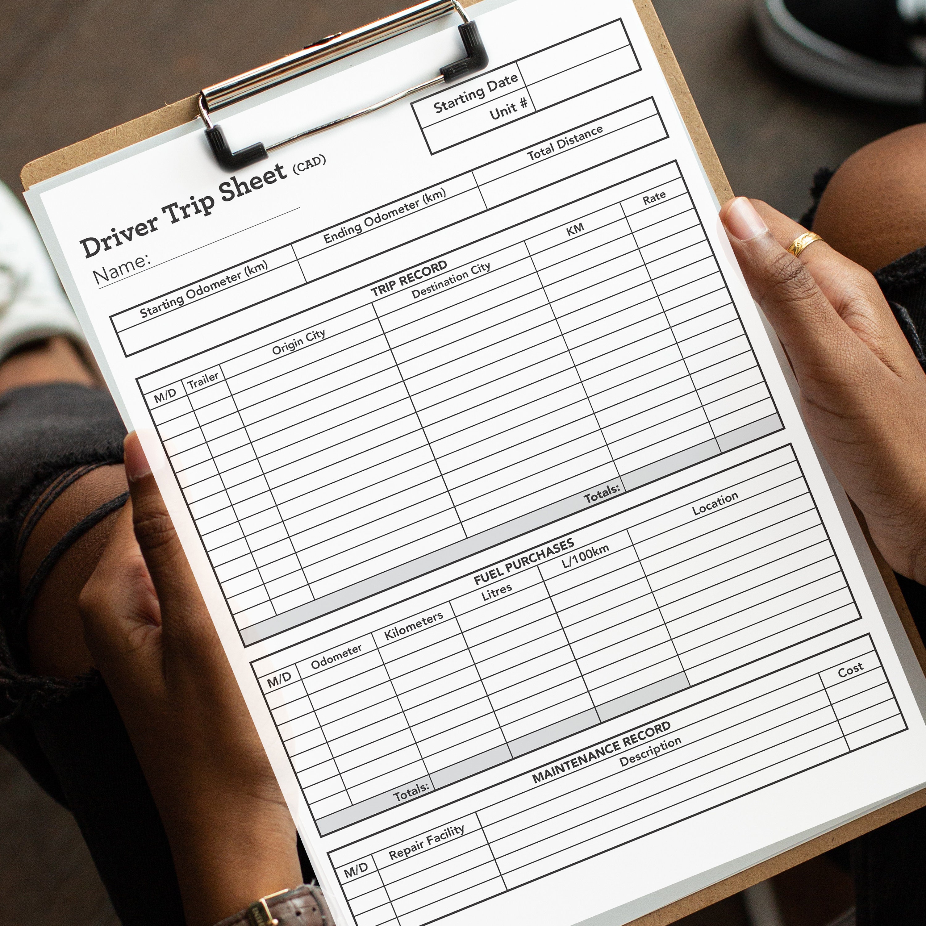 trucker trip planning worksheet