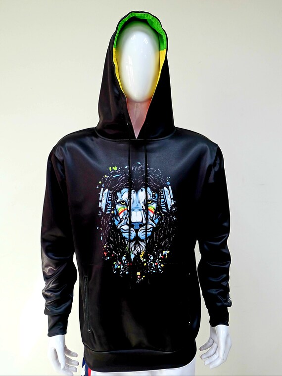 rasta lion hoodie