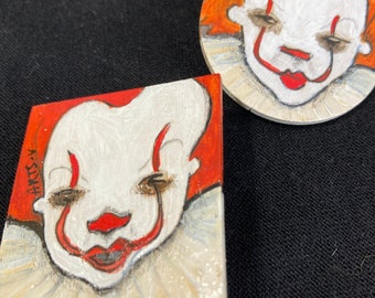 Arts-V 手描きホラー映画ピン - 「It」映画ピンバッジ - ユニークな手作りホラーピン