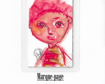 Bookmark / handmade bookmark /Watercolor bookmark / Signet Arts-V / Marque-page en aquarelle