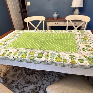 Vintage 1776 Independence Day Themed Tablecloth