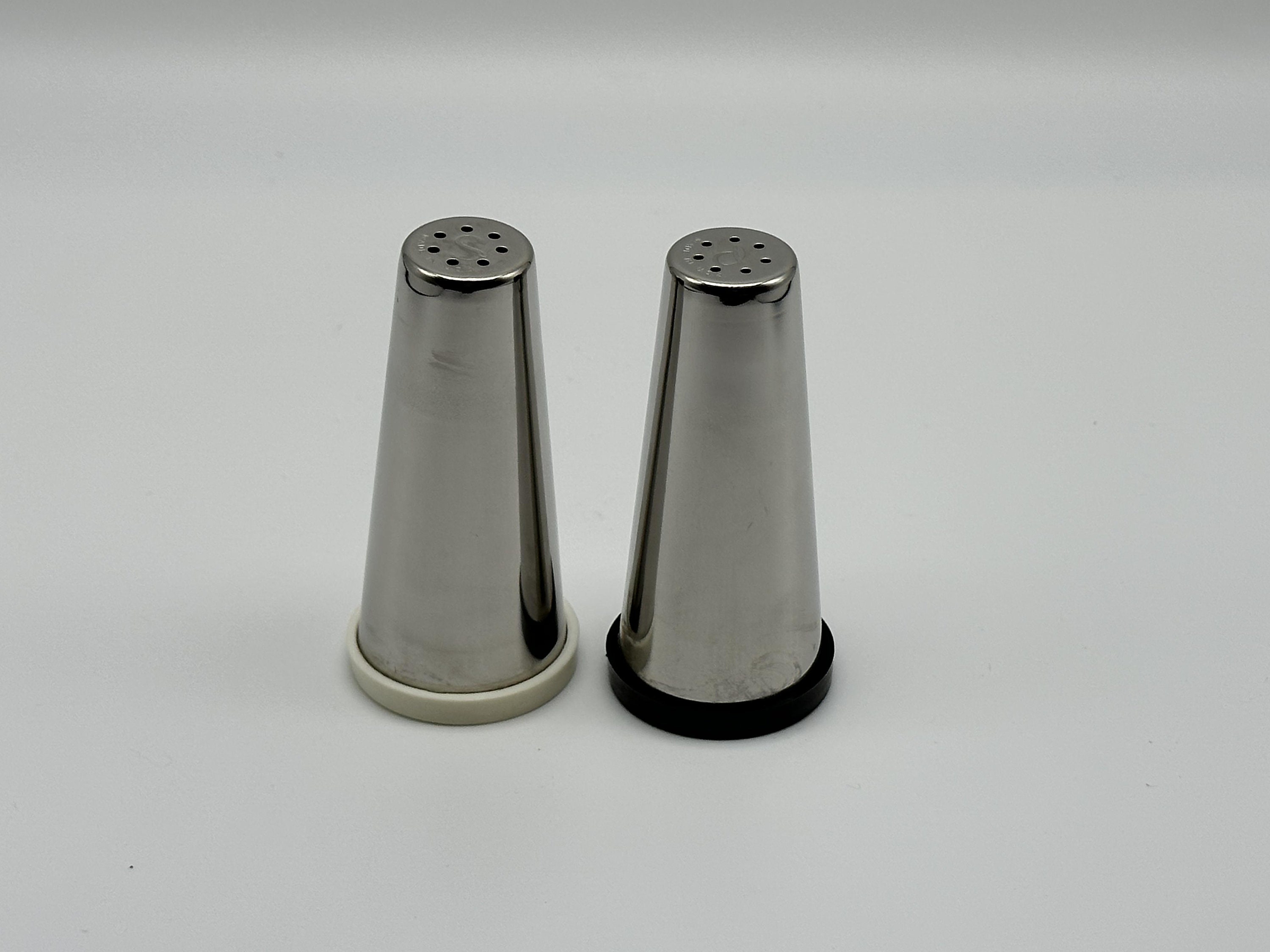 Salt Pepper Grinder Set of 2, Stainless Steel Refillable Salt & Peppercorn  Shakers 7 Tall – 1981Life