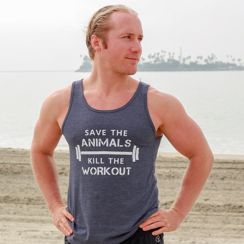 Veganism Plant Based Muscle Athlete Workout Cowhugger Kill The Workout Unisex Tank Top Save The Animals