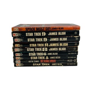 Lot of 9 vintage Star Trek Paper Back Books James Blish