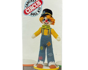 Vintage Vogart Crafts Circus Crochet Doll Kit #3145 Kelly Payaso