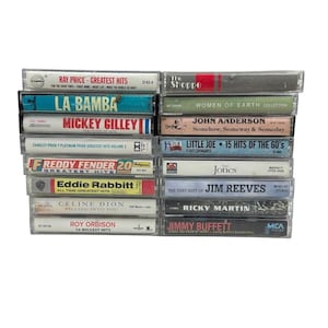 Lote de 16 fitas cassete de música de artistas, gêneros mistos, sucessos clássicos e favoritos