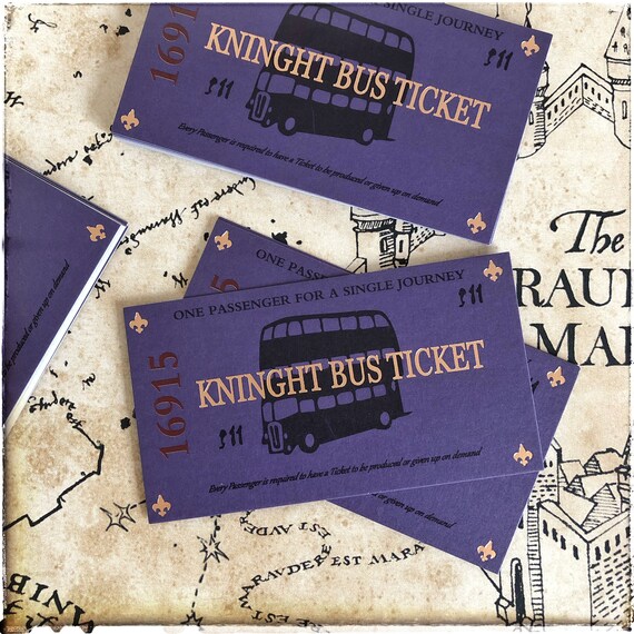 harry potter hogwarts knight bus ticket knight bus harry etsy