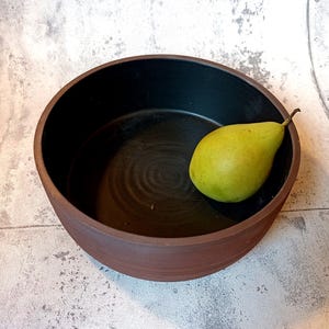 Black Ceramic Serving Bowl, Salad Bowl, Pasta Server, Fresh Fruit Bowl, All Purpose Bowl