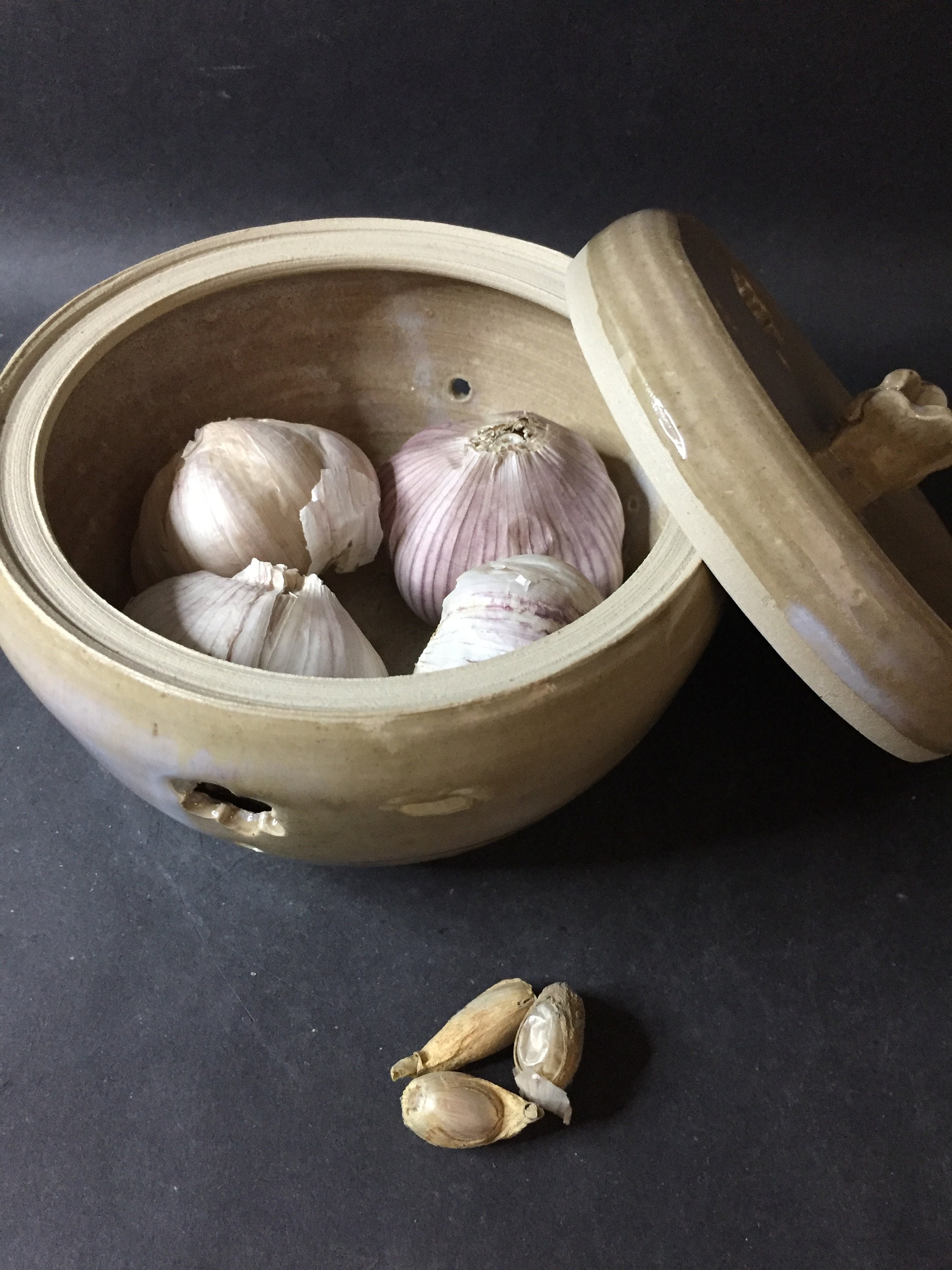 Cream Onion/Garlic Keeper Ceramic Onion / Garlic Keeper Etsy