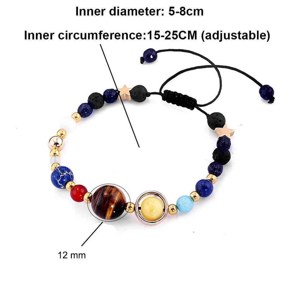 Eight Planets Natural Stone Beads Universe Yoga Chakra Galaxy Solar System  Beads For Jewelry Making Diy Women Bracelet - AliExpress