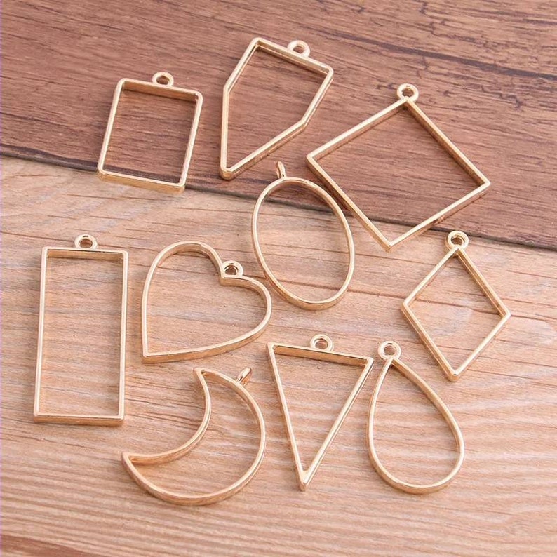 Resin Mold Pendant Frames. 10 Pcs Mixed Lot. DIY Love Findings Etsy