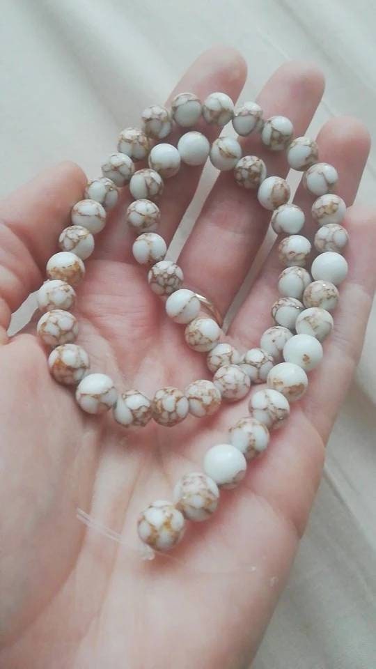Natural White Howlite Beads, 14x10mm Flat Cross - Golden Age Beads