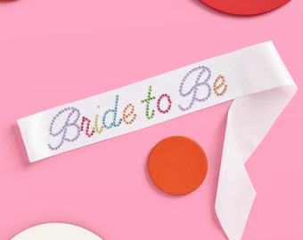 xo, Fetti Bride to Be Rainbow Rhinestone Sash | Bachelorette Party Decorations, LGBTQ Bridal Shower Gift, Lesbian Bridesmaid Favors