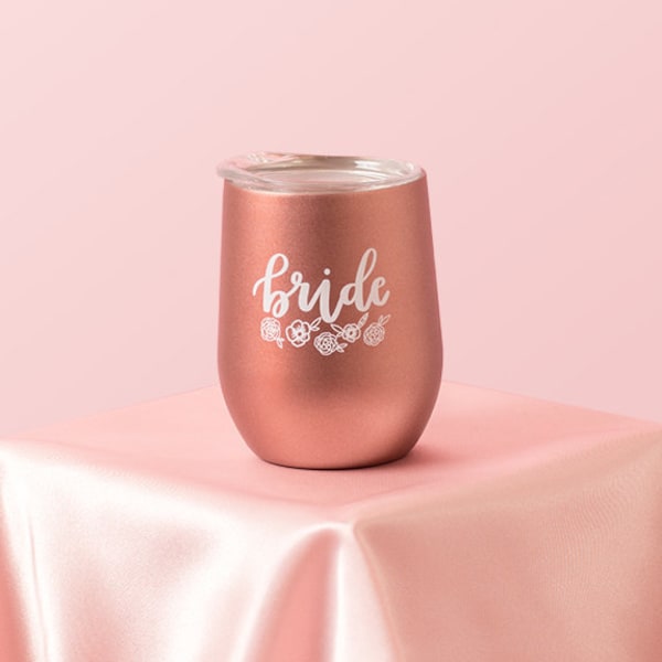 Rose Gold Wine Tumbler Etsy