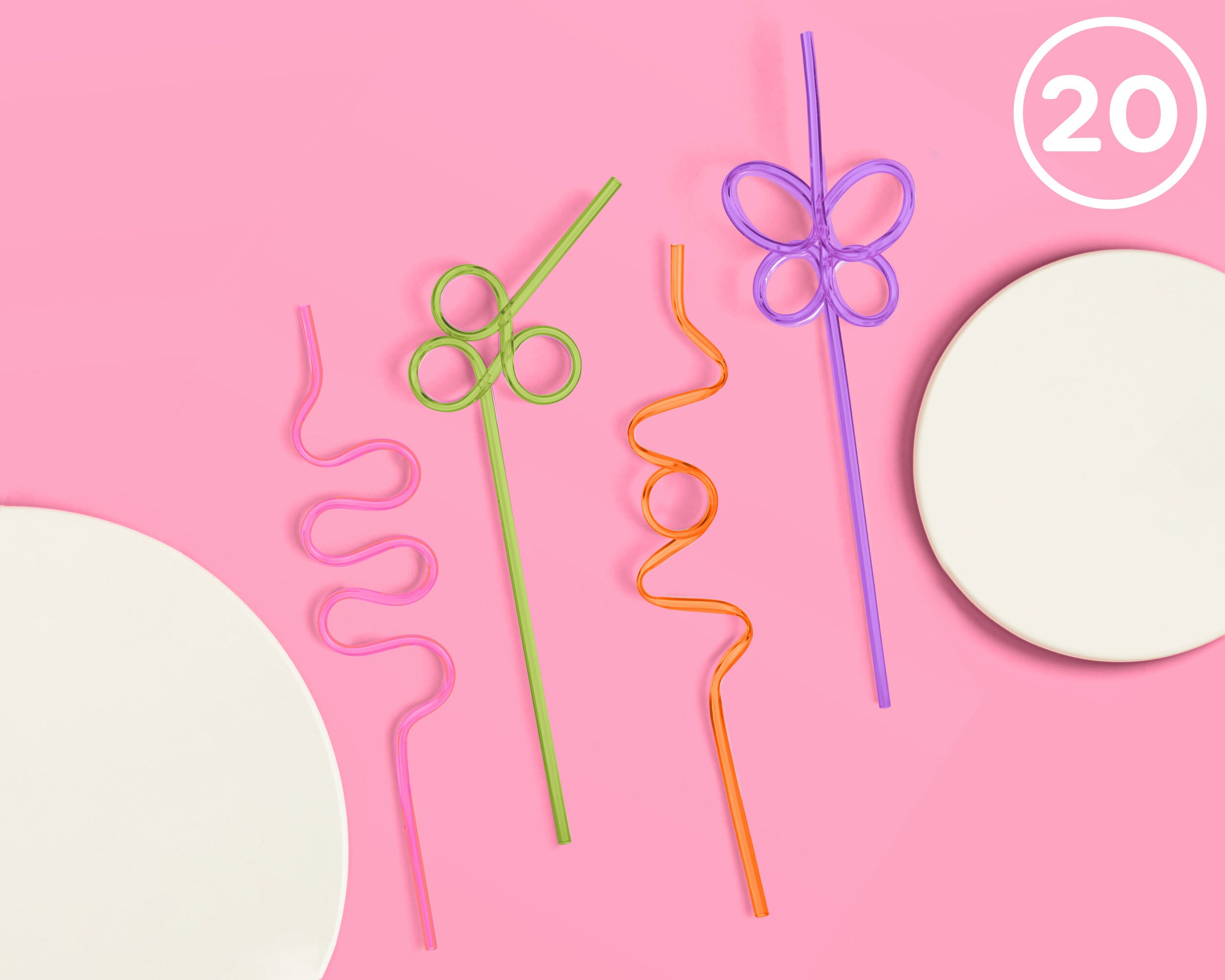 Rainbow Party Straws - 20 reusable straws – xo, Fetti