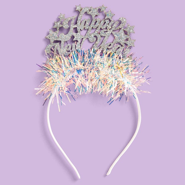 xo, Fetti New Years Eve Headband - Fits Adult + Child - NYE 2024, Happy New Years Decorations, NYE Hair Accessory